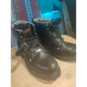 Women's Harley-Davidson Lace Up Size 8.5 Boots Buckle